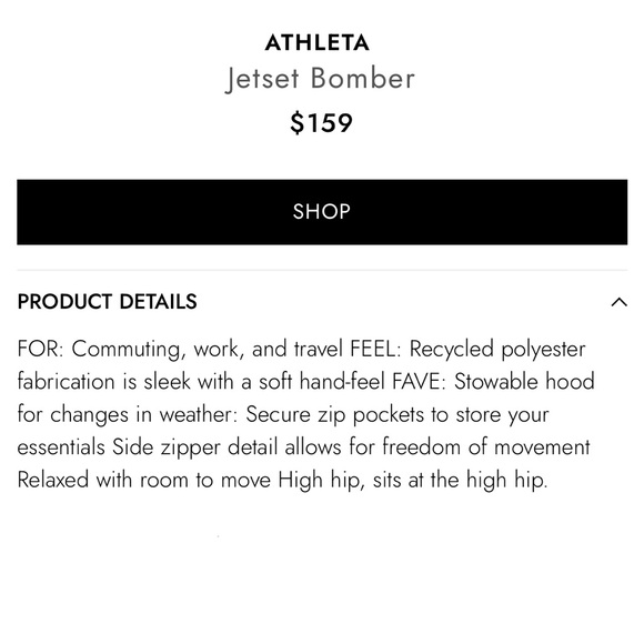 Like New Athleta Jetset Bomber Jacket Moss Size Small Fall 2024 Retail $159.00 - Picture 16 of 16